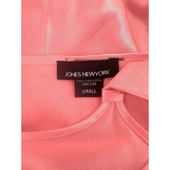 Jones New York Satin Slip Dress Gown Small Midi Fairycore Salmon Peach DD04 - Picture 12 of 15